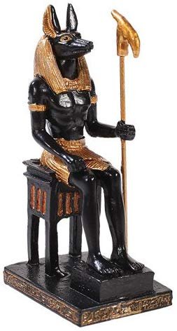 Egyptian Small Anubis Mini Figurine Made of Polyresin