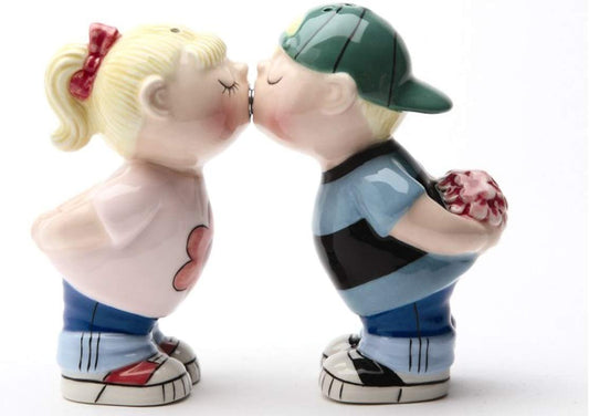 First Kiss First Date Salt & Pepper Shakers Set S/P by Pacific Trading