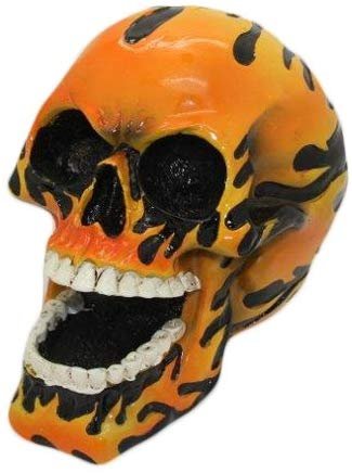 Fiery Flaming Skull with Open Jaw Collectible Ashtray