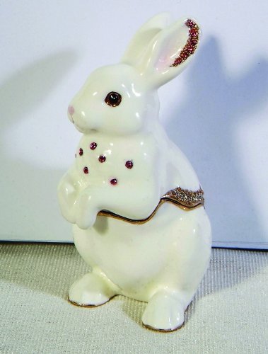 Rabbit bejeweled jewelry box