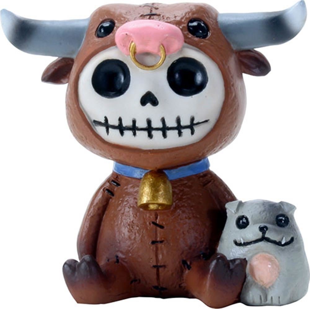 SUMMIT COLLECTION Furrybones Torro Signature Skeleton in Bull Costume with Small Doggy