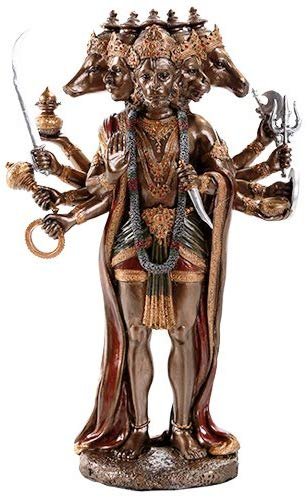 Pacific Giftware Hanuman Panchamuhkti Hindu Monkey God Figurine Statue 9.75 Inch Faces of Hanuman Narasimha Varaha Garuda Hayagriva Collectible Decor Gift