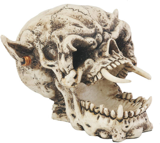 Demon Skull - Collectible Figurine Statue Figure Sculpture Skeleton