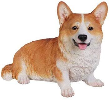 18.8" Long Realist Welsh Corgi Dog Home Decor Resin Figurine