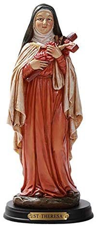 Pacific Giftware Saint Theresa of Ávila Wood Base with Brass Name Plate