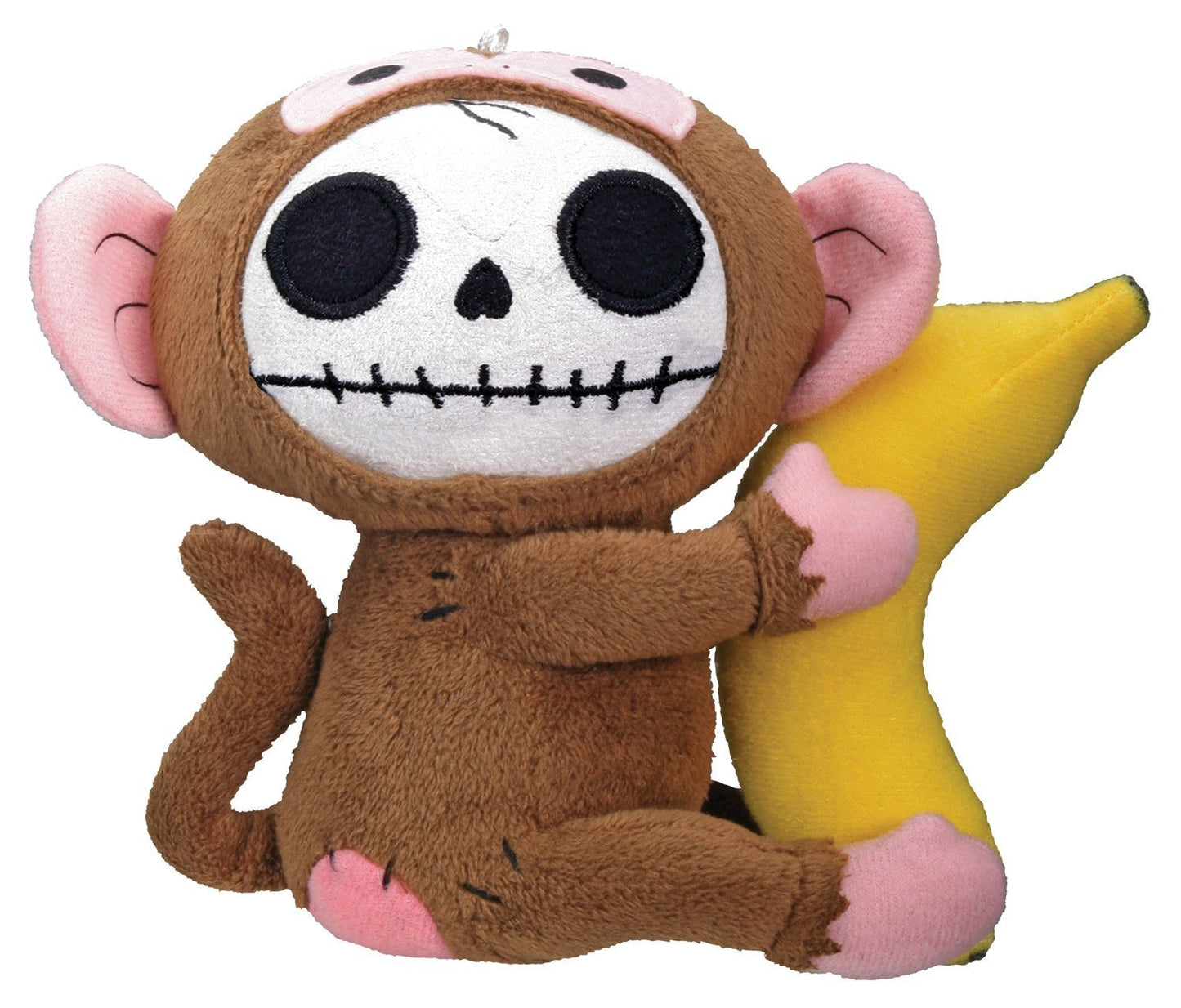 Furrybones Monkey Munky Holding onto Banana Small Plush Doll