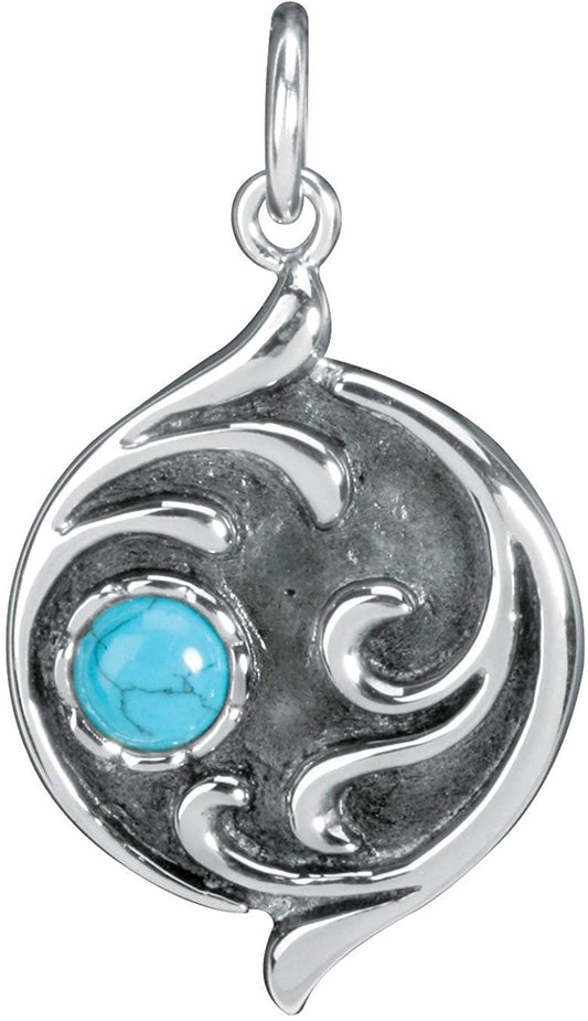 YTC Summit Turquoise Moon Pendant - Collectible Medallion Necklace Accessory