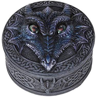 Pacific Giftware Novelty Rolling Eye Fantasy Dragon Resin Trinket Box Collectible