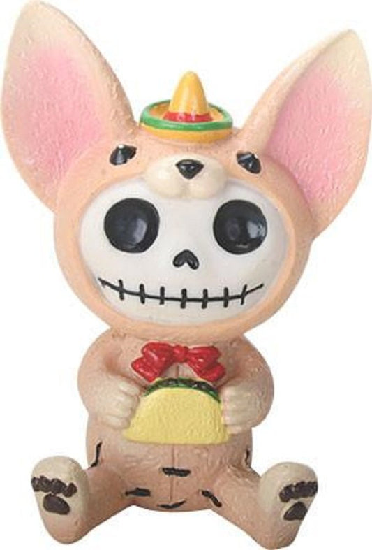 SUMMIT COLLECTION Furrybones Taco Signature Skeleton in Chihuahua Costume Holding a Taco