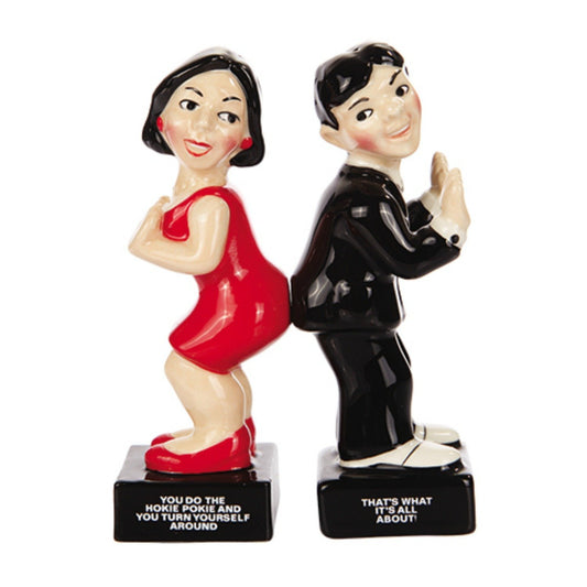 Attractives Magnetic Ceramic Salt Pepper Shakers You Do the Hokie Pokie