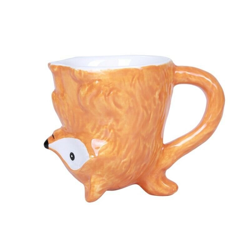 Pacific Giftware Topsy Turvy Fox Expresso Mug Adorable Mug Upside Down Home Off