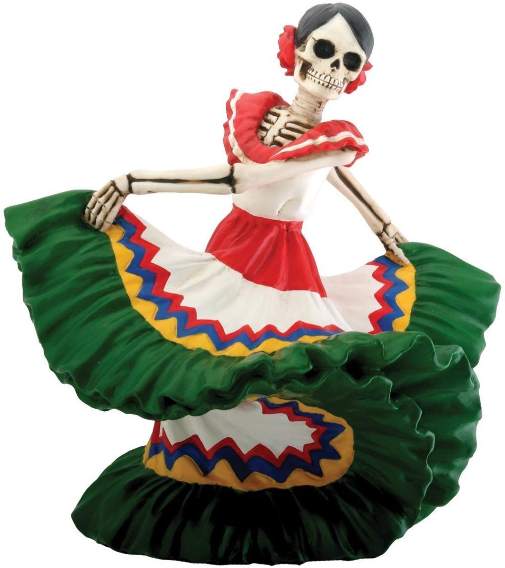 Day of the Dead Dancing Senorita (H: 5.5" x L: 6" x W: 4.5" & 2.25 lbs)