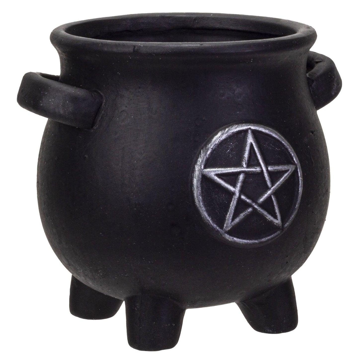 Cauldron Pentagram Terracotta Planter Pot Figurine