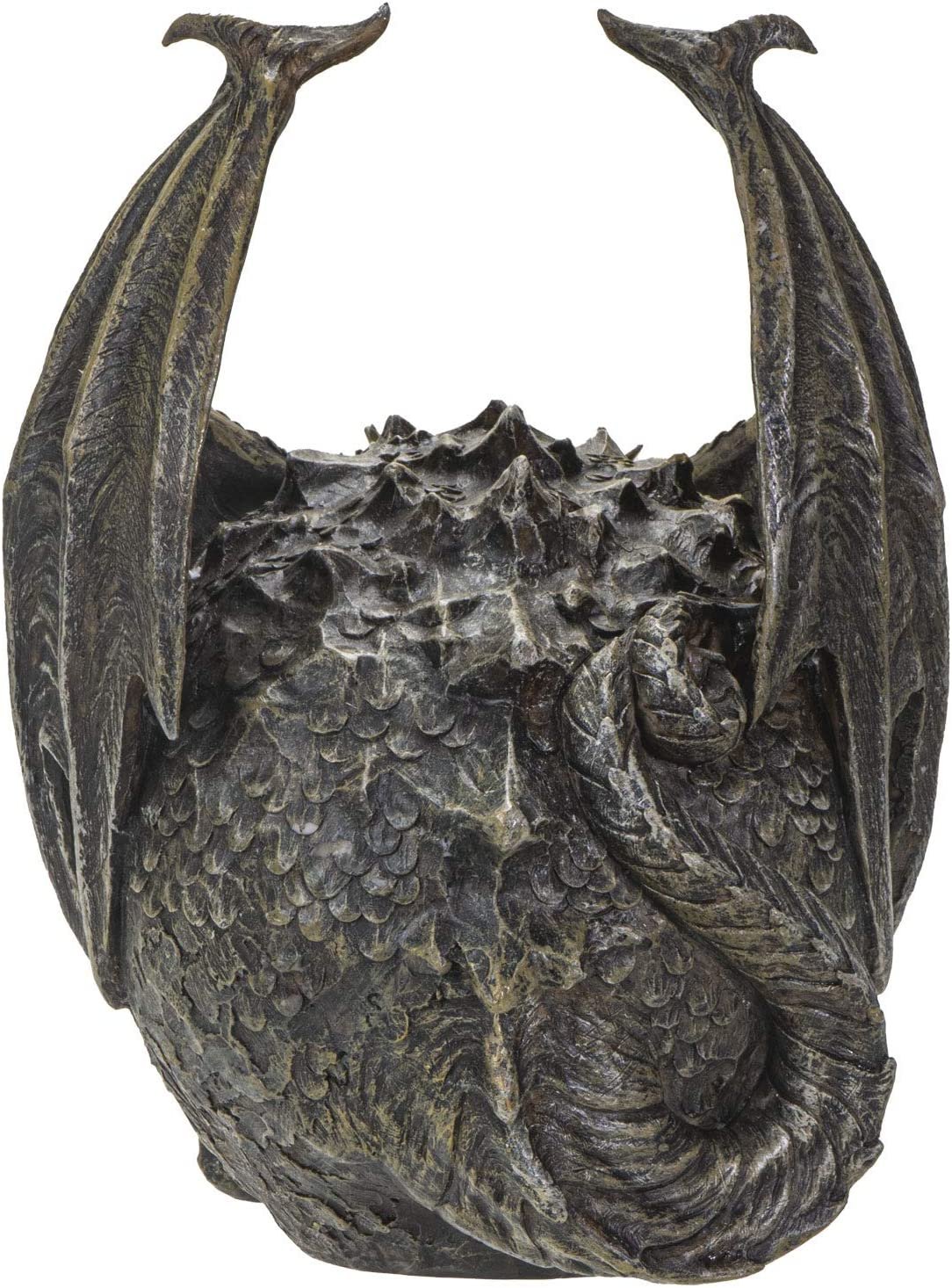 Summit Collection Spiral Dark Gothic Draco Dragon on Mutated Skull Figurine Fantasy Gothic Decorative Sculpture 7.5 Inches