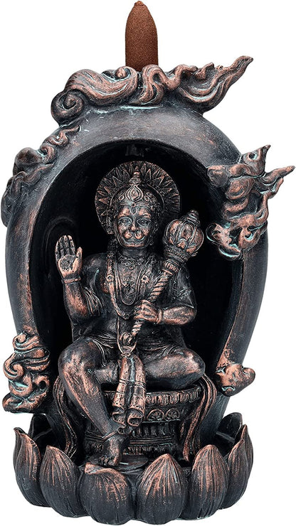 7.5 inches Hanuman Backflow Incense Burner Resin Figurine Holder