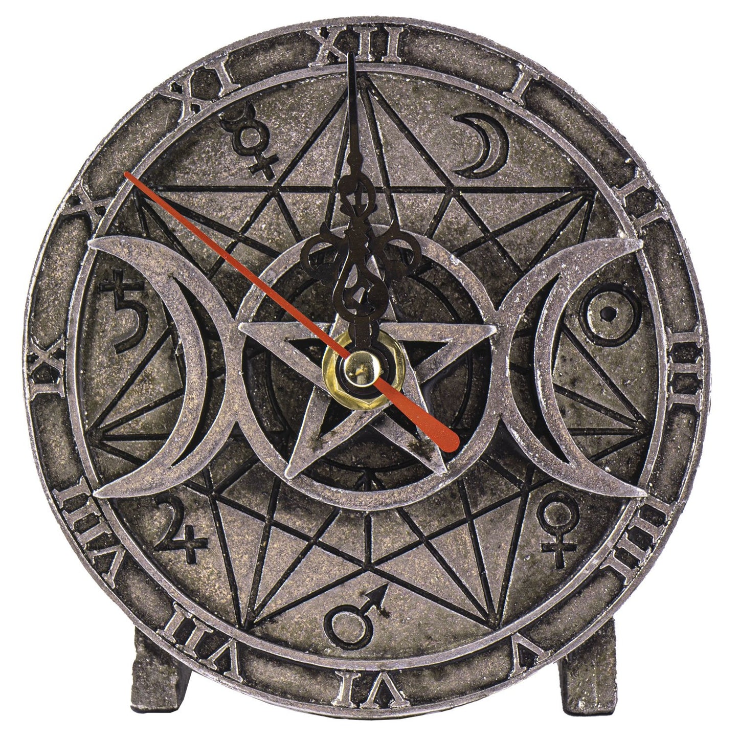 Wiccan Desk Clock with Alchemy England Design