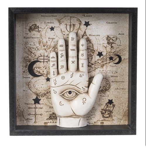 Pacific Giftware Chiromancy Hand Psychic Eye Palmistry Wall Plaque 7.87” Tall