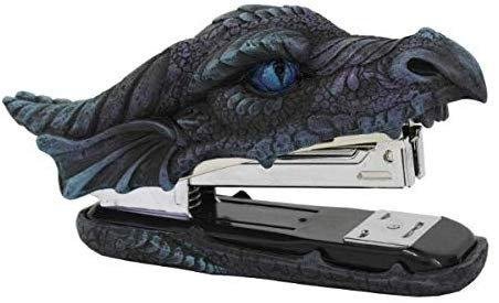 PT Dragon Head Blue Eyes Decorative Functional Stapler Figurine Office Stationery