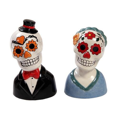 Day of the Dead Sugar Skull Salt and Pepper Shaker Set