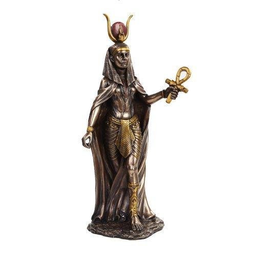 PTC 11 Inch Egyptian Hathor Mythological Goddess Bronze Finish Figurine