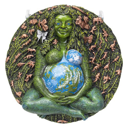 Mother Nature Goddess Millennial Gaia wall Plaque - Oberon Zell Collection