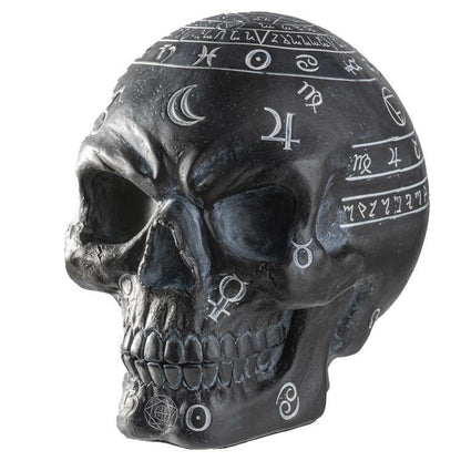 Mystic Arts Black Skull Resin Figurine