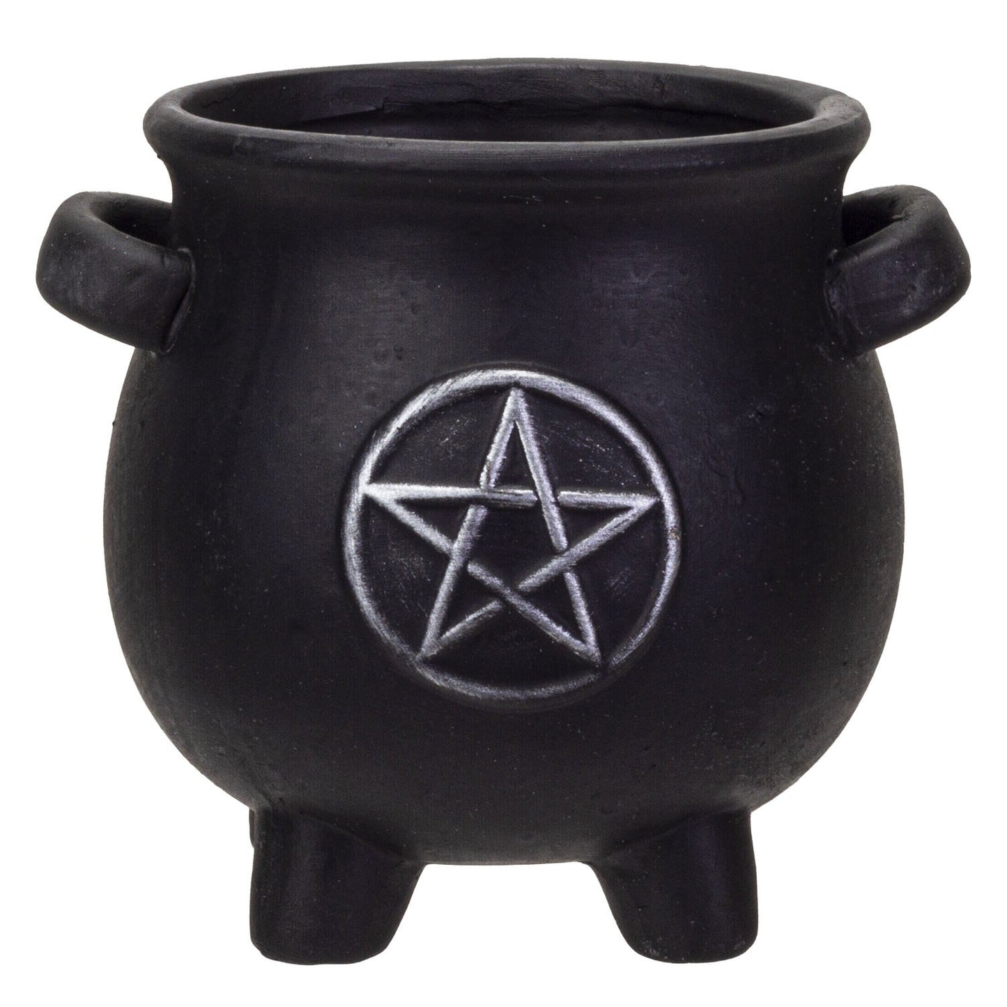 Cauldron Pentagram Terracotta Planter Pot Figurine