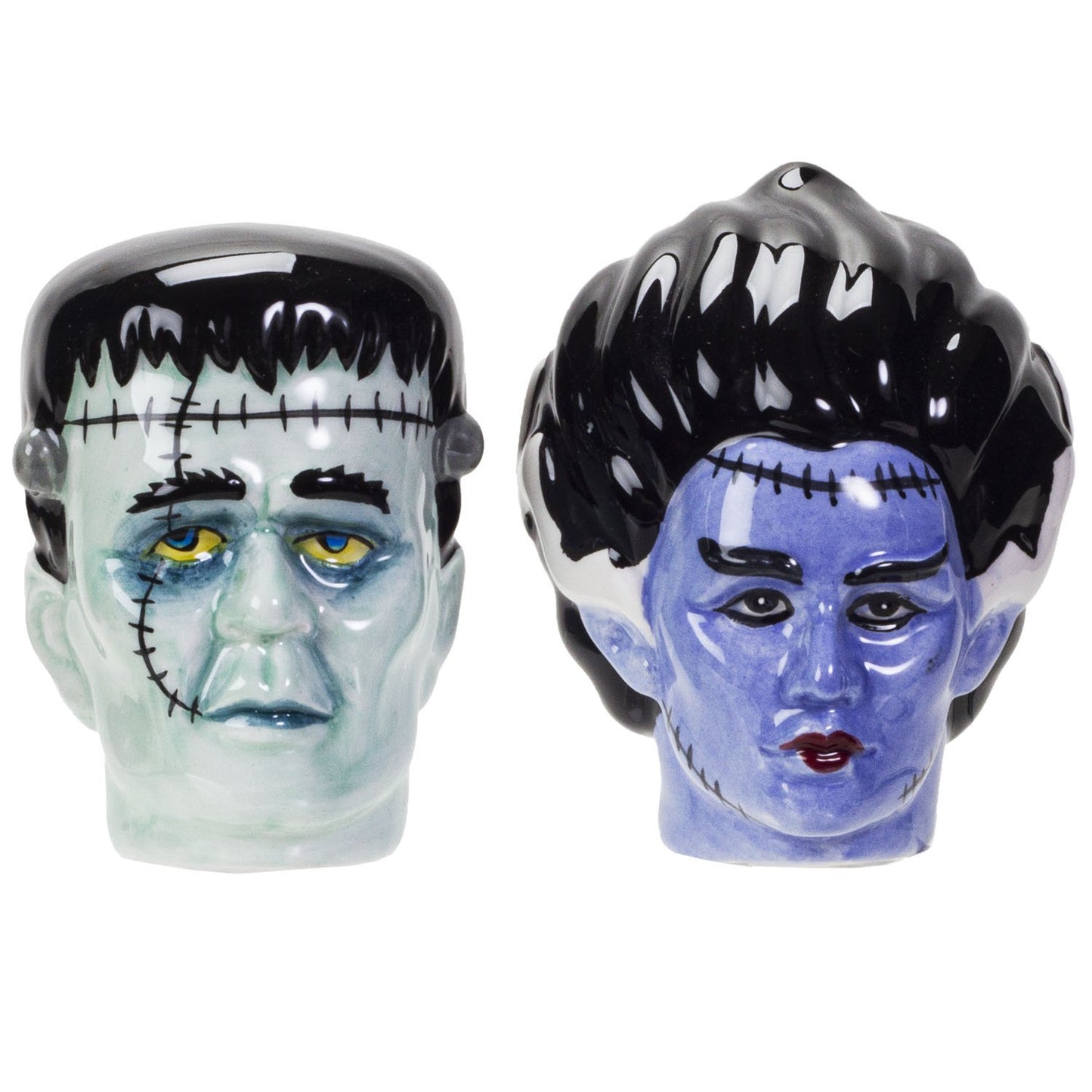 Frankenstein Bust Ceramic Food Salt and Pepper Shakers