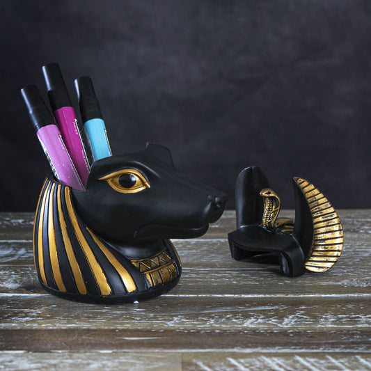 Ancient Egyptian Anubis Stationery Box Resin Figurine